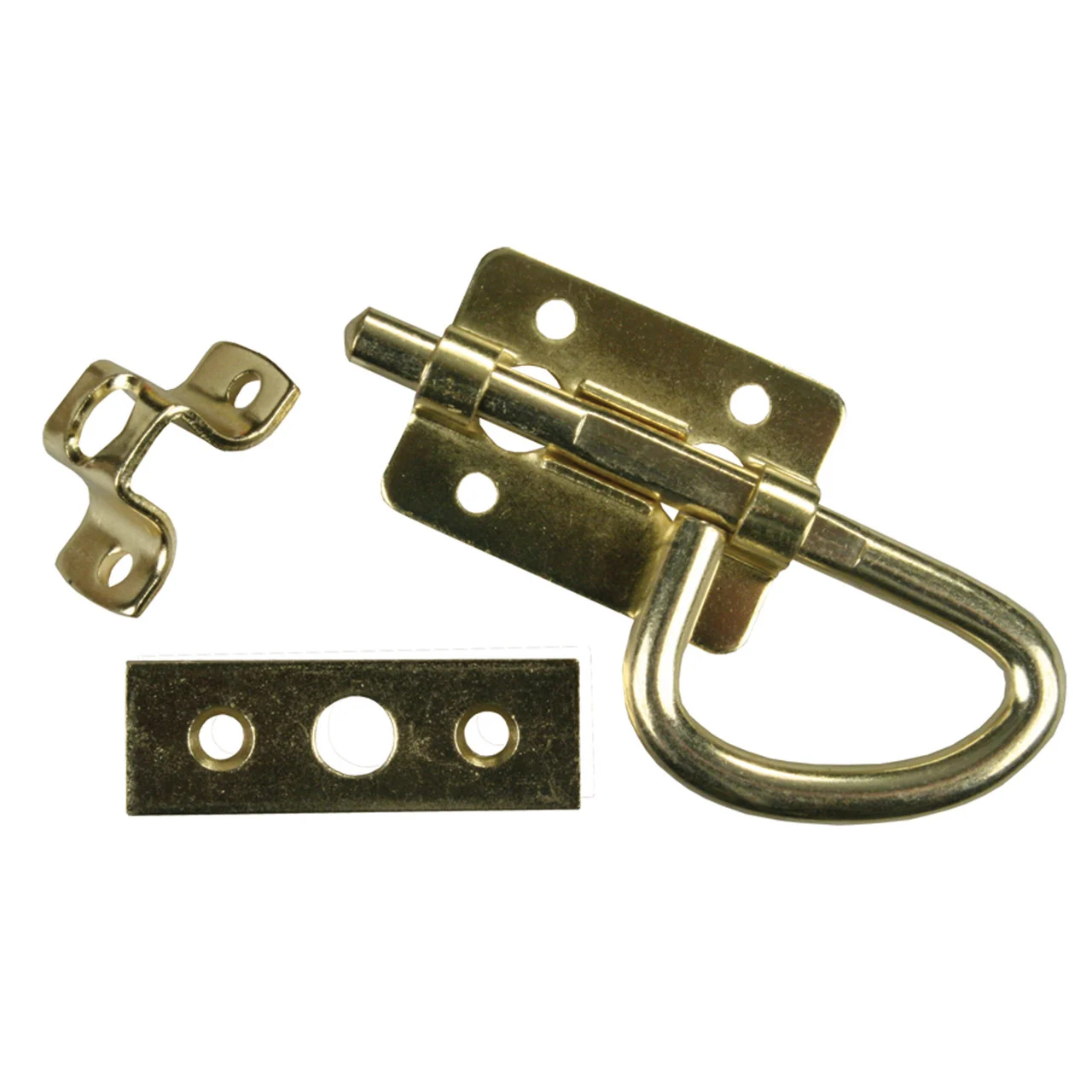 JR Products 20645 Universal Bolt Latch - Brass - 20645