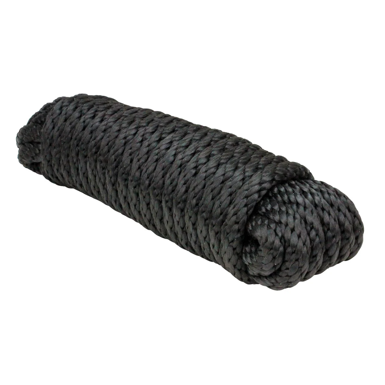 Extreme Max 3008.0039 Solid Braid MFP Utility Rope - 5/8" x 25', Black - 3008.0039