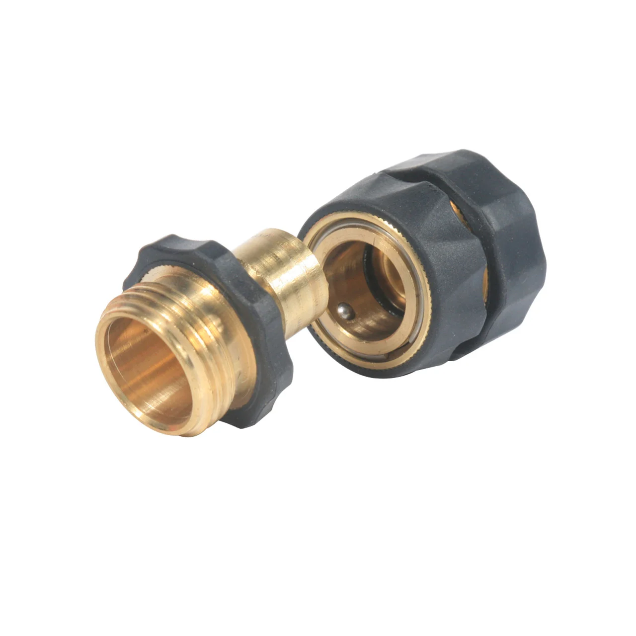 Camco 20135 Quick Hose Connect - Brass - 20135