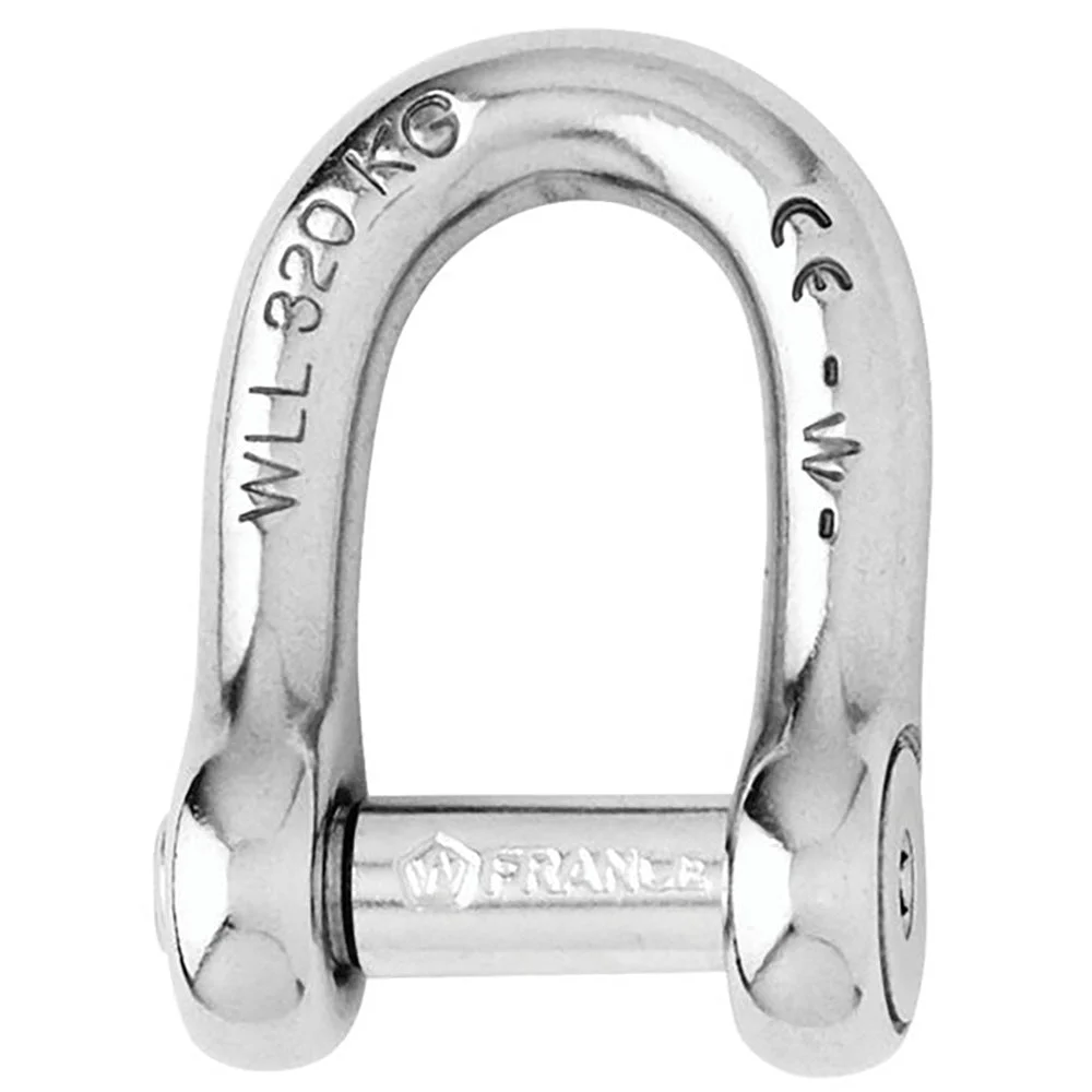 Wichard Marine Self-Locking Allen Head Pin D Shackle - 6mm Diameter - 1/4"