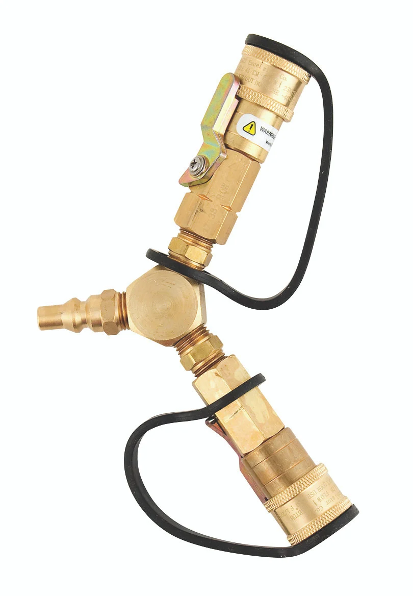 Marshall Excelsior ME23YP Propane "Y" Adapter W/ Shut Off - ME23YP