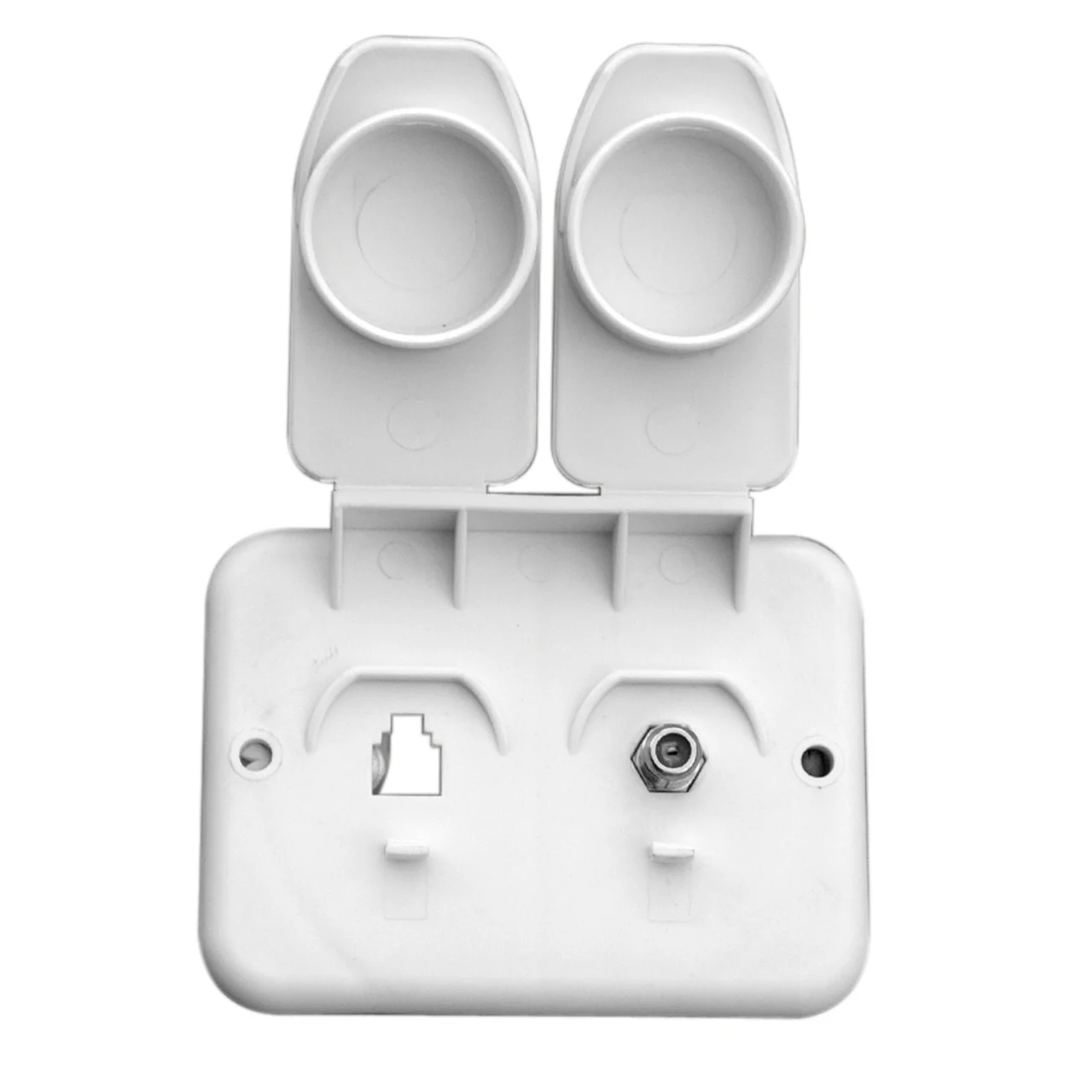 Prime Products 08-6214 Compact TV/Phone Receptacle - White - 1575870