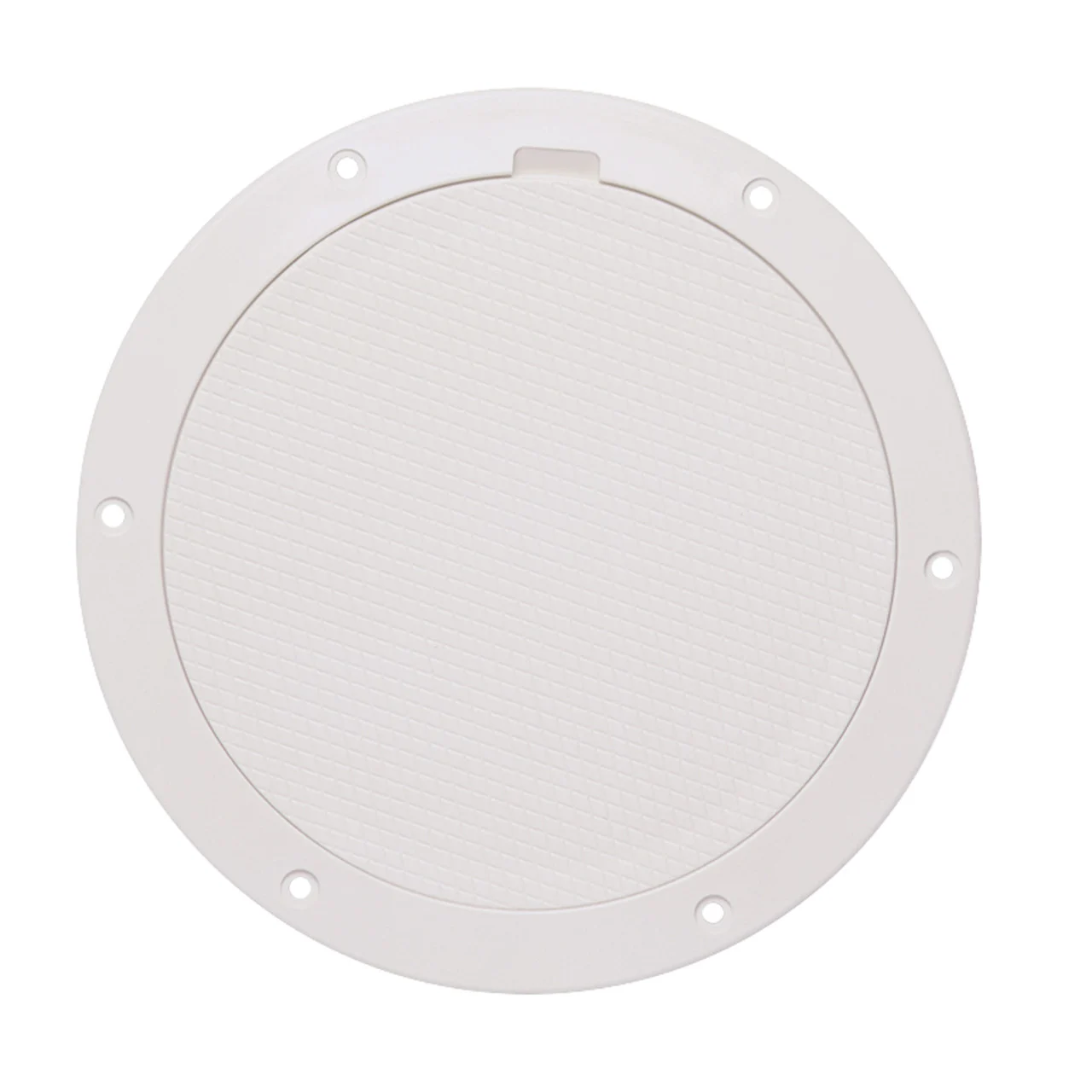 Beckson DP85-W Pry-Out Deck Plate - 8" with Diamond Center, White - DP85-W