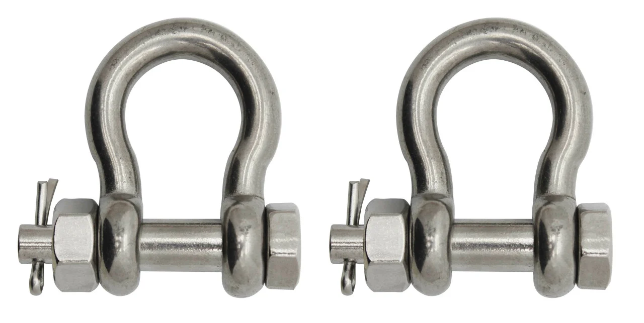Extreme Max 3006.8369.2 BoatTector Stainless Steel Bolt-Type Anchor Shackle - 5/16", 2-Pack - 3006.8369.2