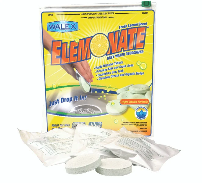 Walex TOI-61776 Elomonate Grey Water Deodorizer Tablets - 5 Pack - ELEMBG
