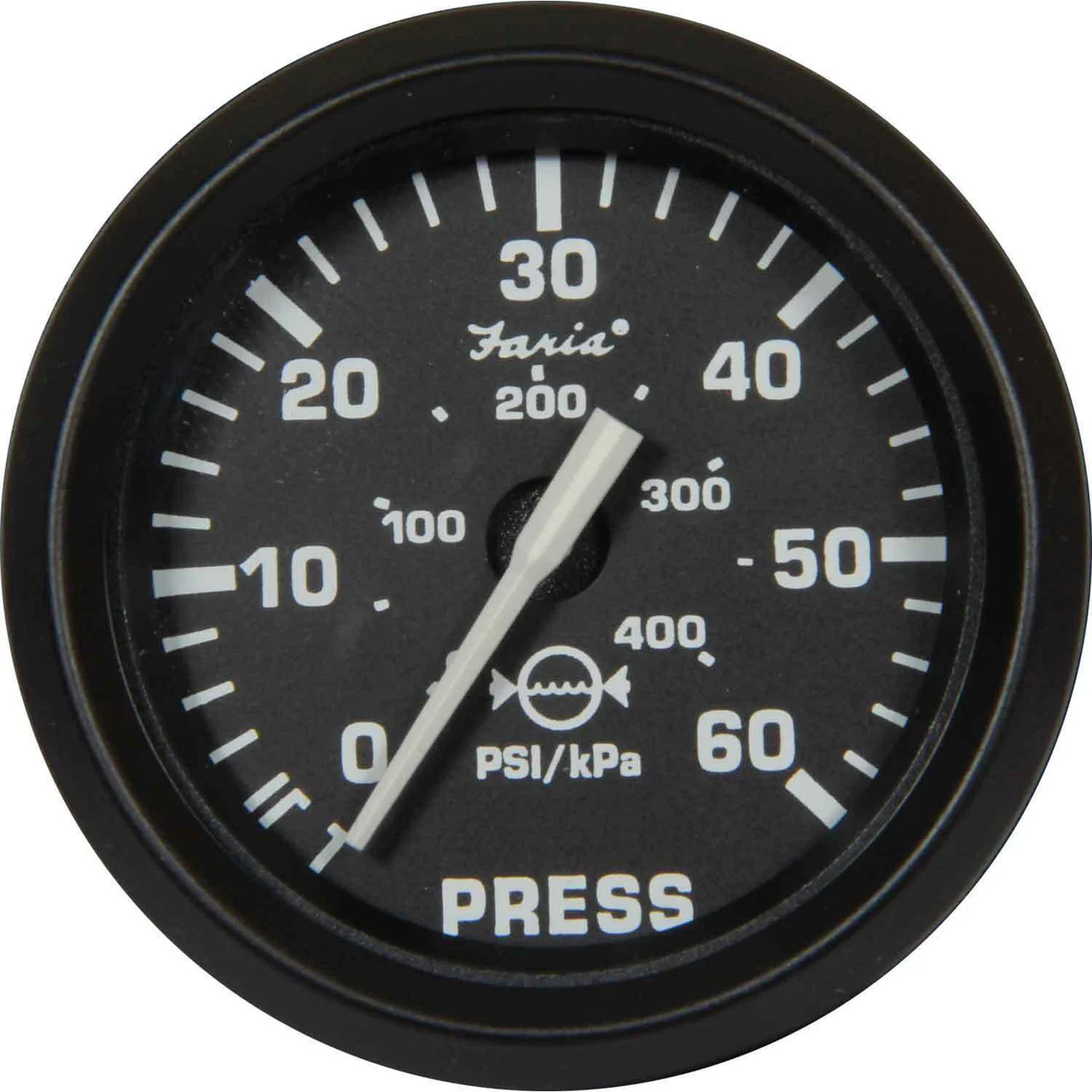Faria 12875 Euro Water Pressure Gauge Kit 60 PSI - 2" - 12875