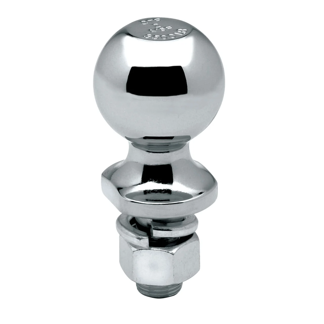 Reese 63889 Packaged Class II Hitch Ball, Chrome - 2" Ball x 3/4" x 2-3/8", 3,500 lbs. - 63889