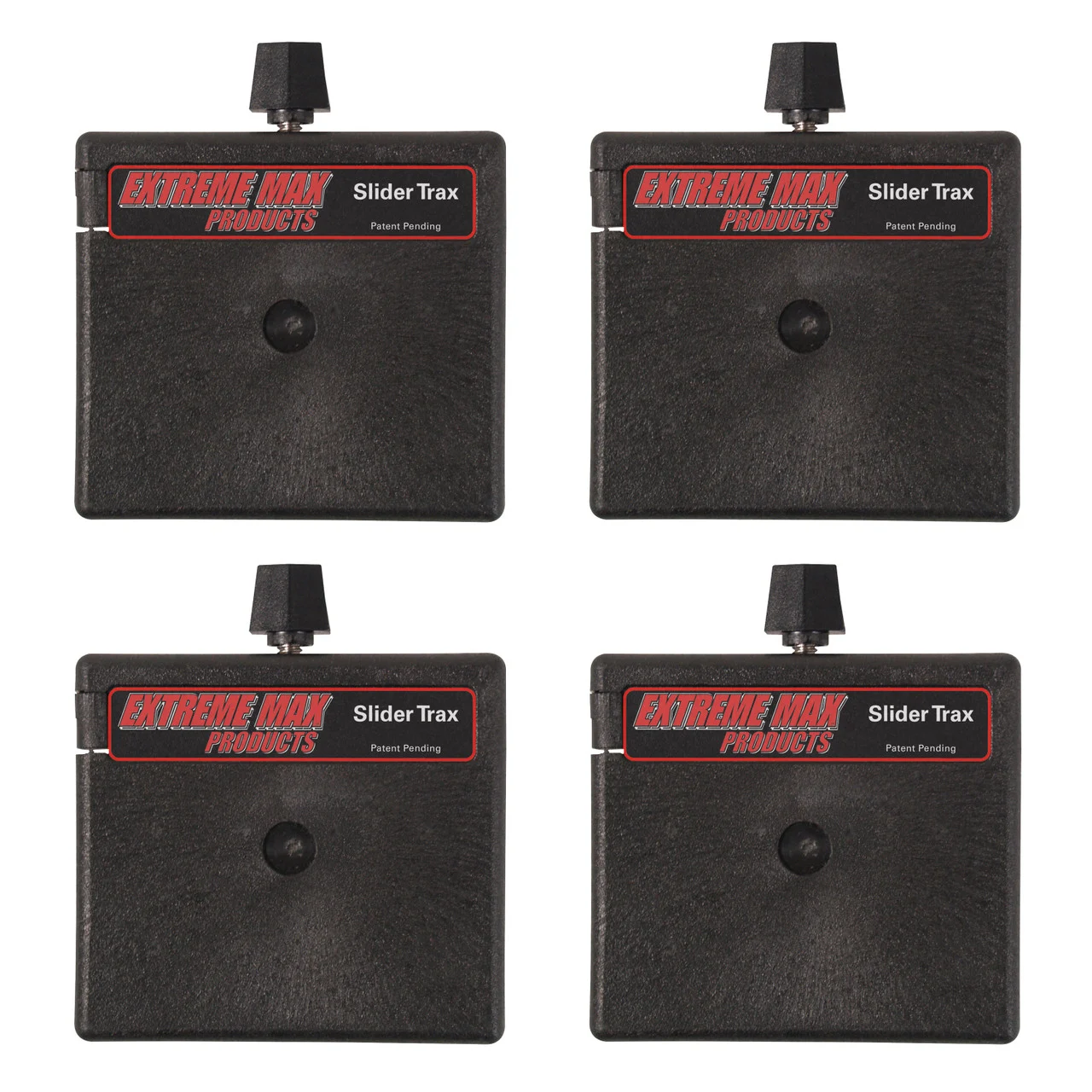 Extreme Max 3004.3156 Slider Trax Multi-Fit Slider Base - Straight, Pack of 4 - 3004.3156