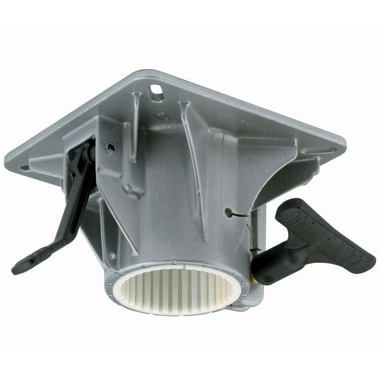 Garelick 99026 Millenium Series Seat Swivel with 360° Positive Lock Swivel Spider Mount - Ribbed Finish - 99026