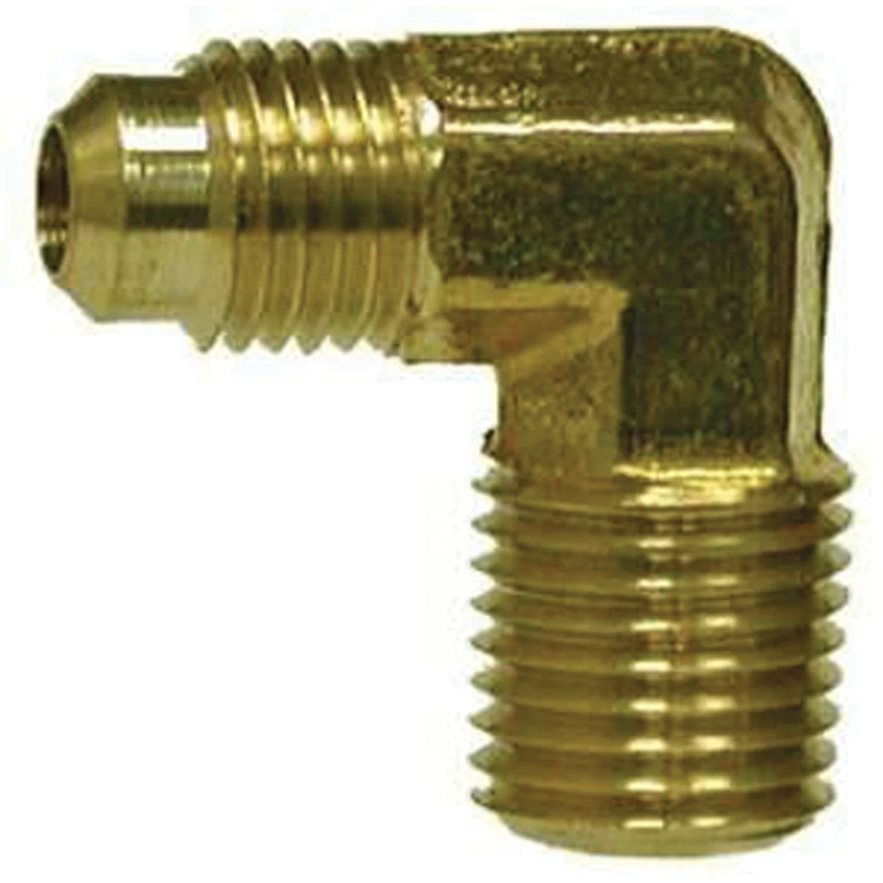 Midland Metal 10-294 SAE 45 Degree Flare 90 Degree Male Elbow Male Flare x Male NPTF - 3/8 in. x 1/4 in., 5 Pack - 10-294