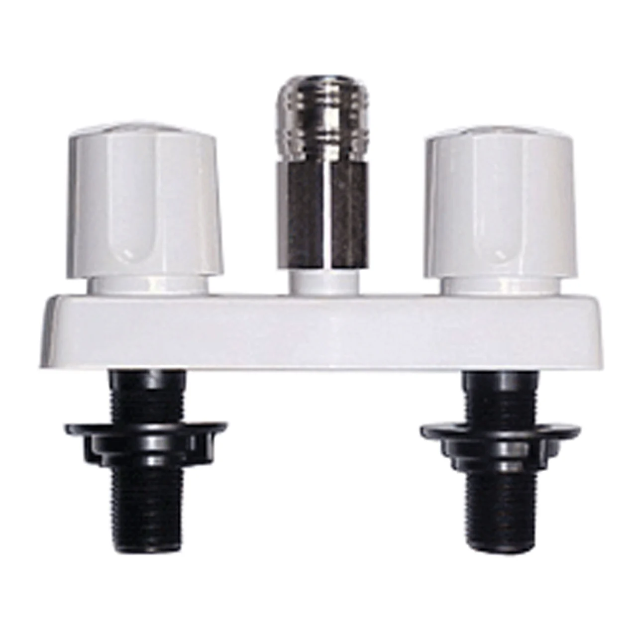 Phoenix Faucets by Valterra PF213246 Plastic Dual Handle 3-3/8" Faucet with Quick Connect - White - PF213246